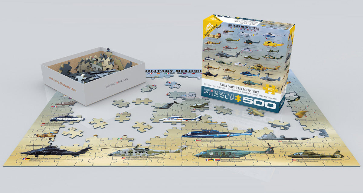 Eurographics 8500-0088 Military Helicopters 500 Piece Jigsaw Puzzle