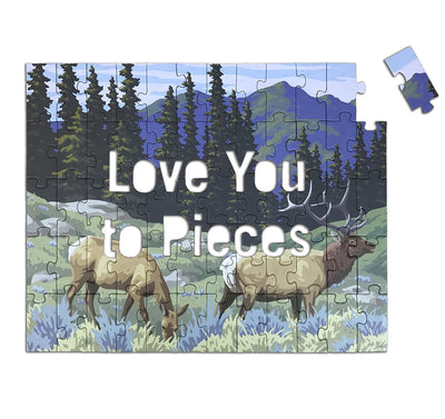 Knock Knock Love You to Pieces Message Puzzle – Jigsaw Puzzle (Galison)