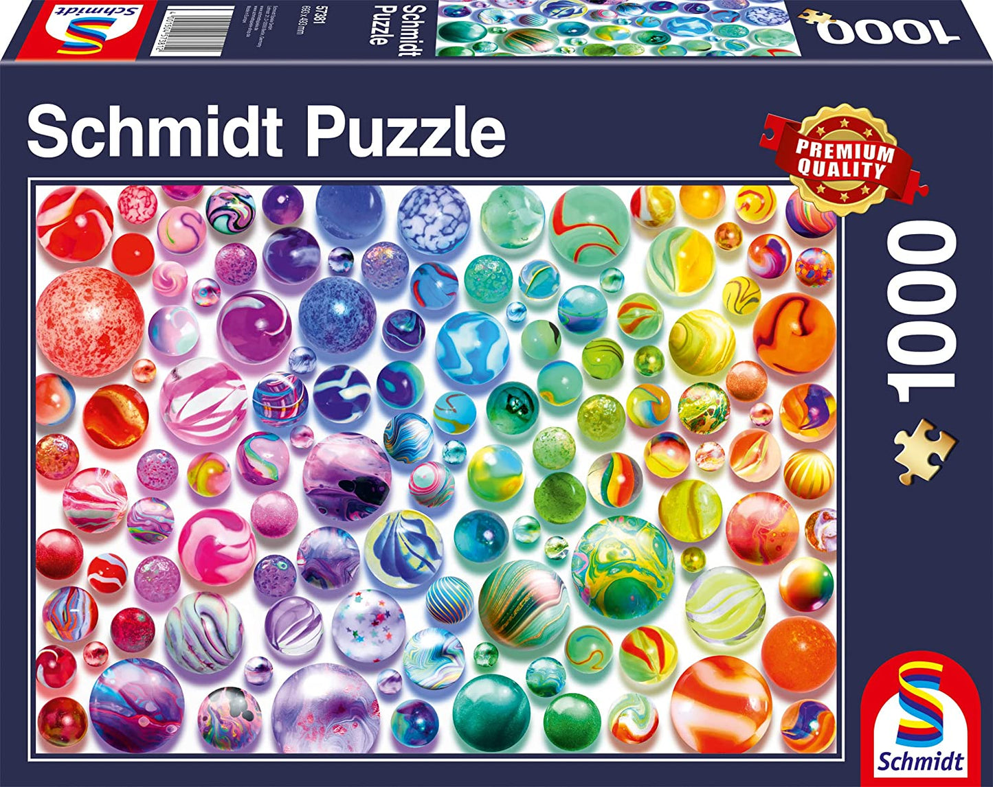 Schmidt - Rainbow Marbles - 1000 Piece Jigsaw Puzzle