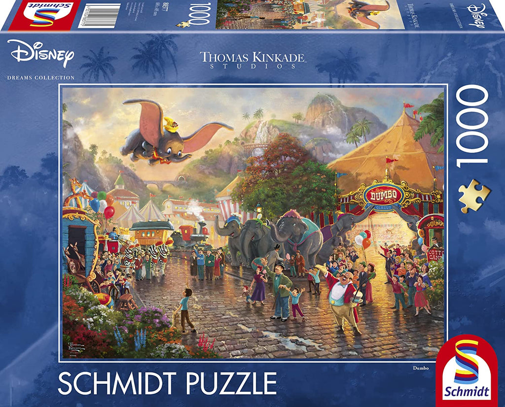Disney Dumbo by Thomas Kinkade – 1000 Piece Jigsaw Puzzle (Schmidt) - Completed Puzzle