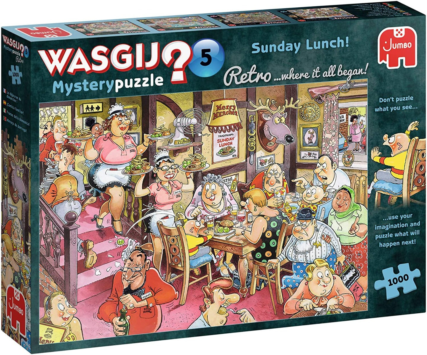 Wasgij Retro 5: Sunday Lunch! – 1000 Piece Jigsaw Puzzle (Wasgij)