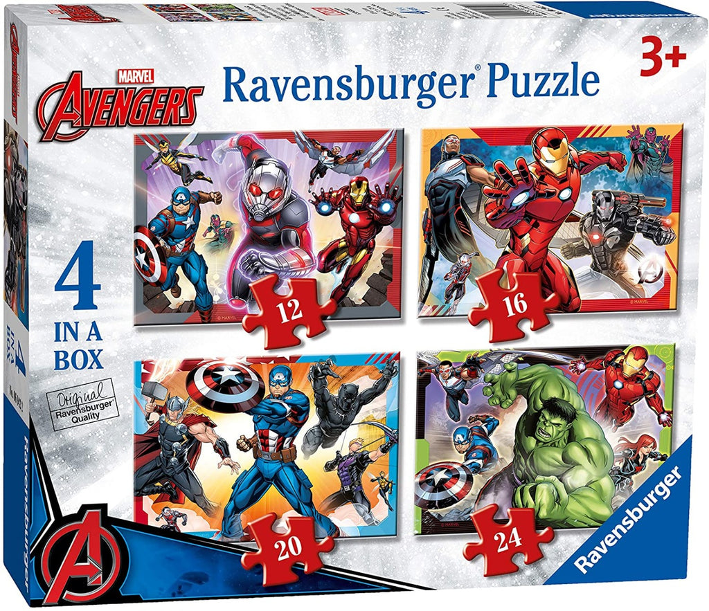 Avengers Assemble 4 in a Box – 12, 16, 20, 24 Piece Jigsaw Puzzles (Ravensburger)