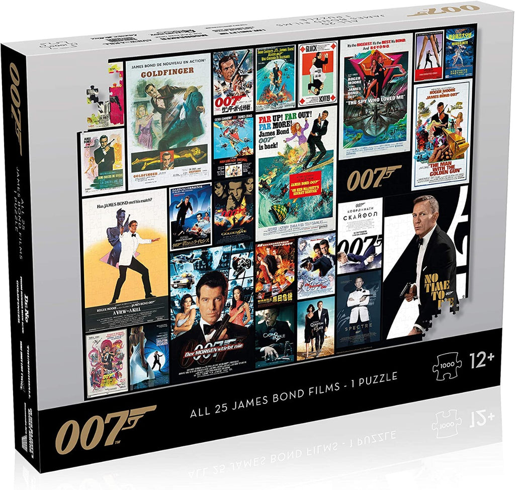 All 25 James Bond Films – 1000 Piece Jigsaw Puzzle (Winning Moves)