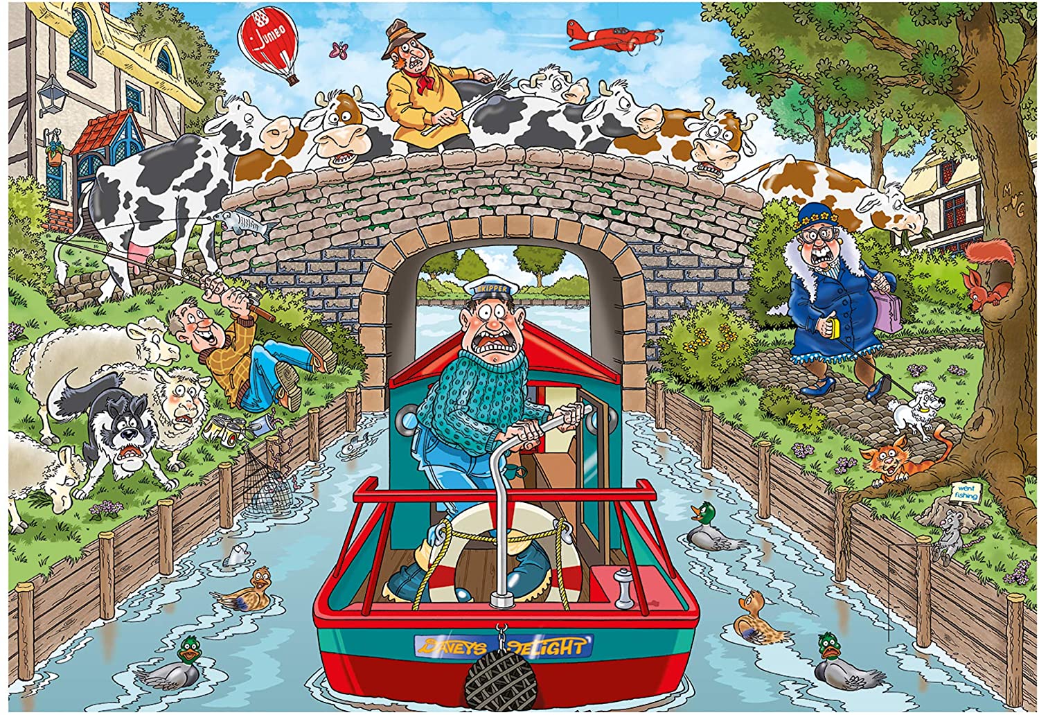 Wasgij Original 33: Calm On The Canal – 1000 Piece Jigsaw Puzzle (Wasgij)