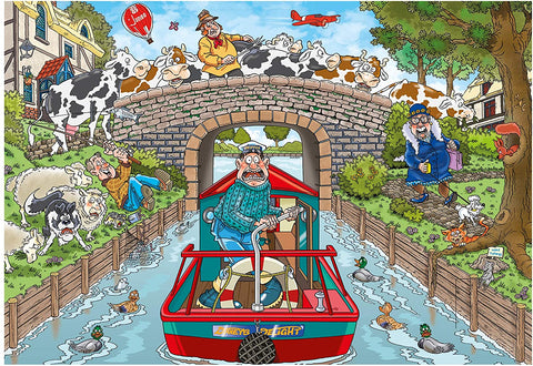 Wasgij Original 33: Calm On The Canal – 1000 Piece Jigsaw Puzzle (Wasgij)