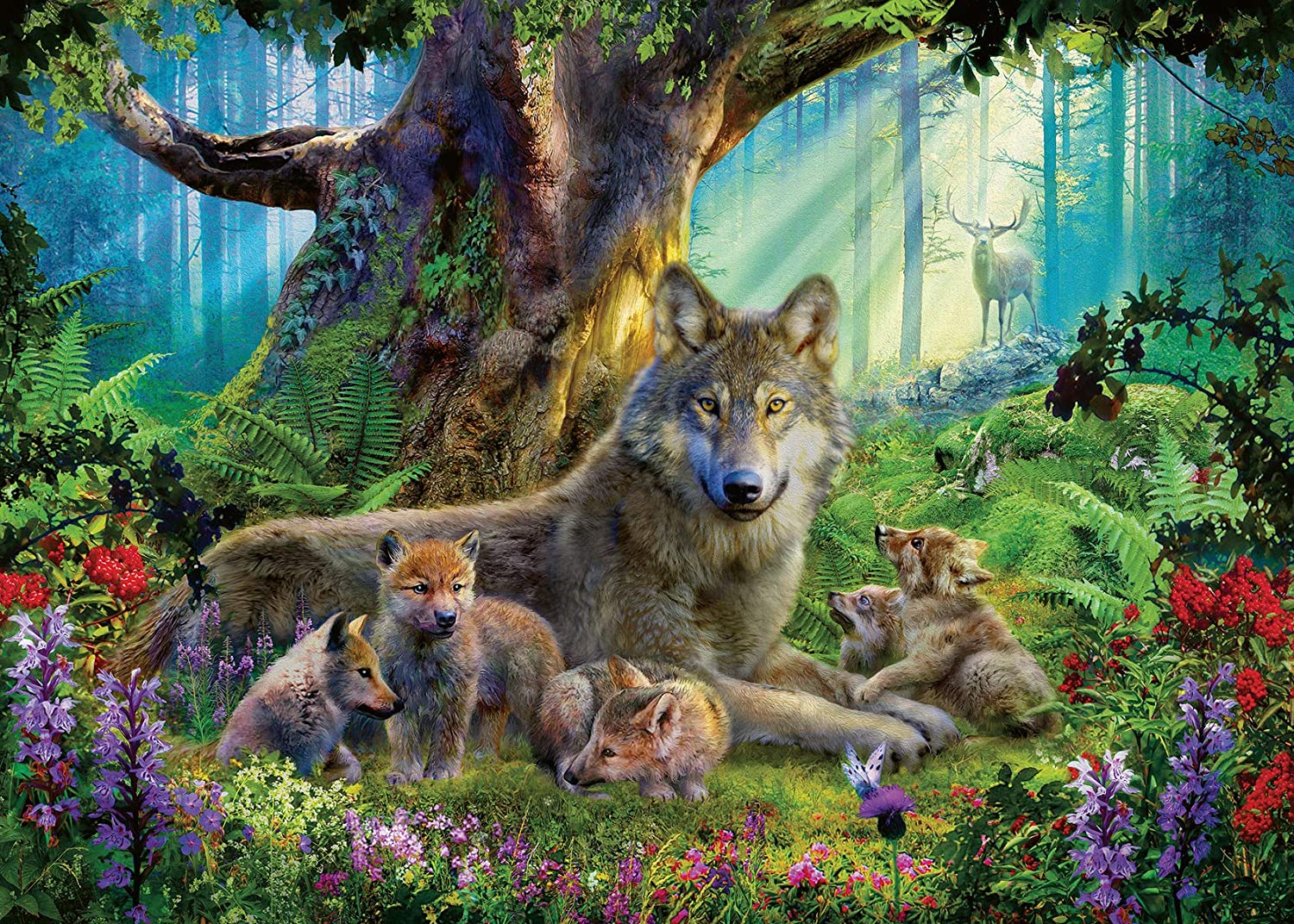 Wolves In The Forest – 1000 Piece Jigsaw Puzzle (Ravensburger)
