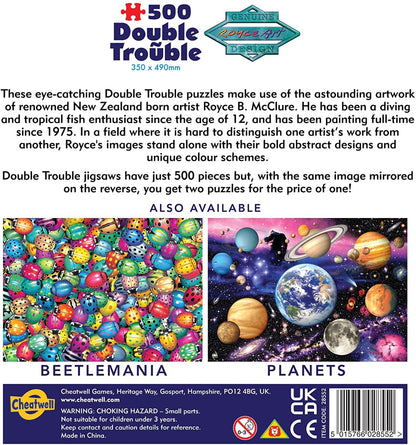 Cheatwell Games - Double Trouble Dolphins - 500 Piece Double Sided Jigsaw Puzzle