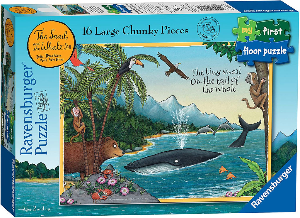 Ravensburger 5113 The Snail & The Whale My First 16 Piece Jigsaw Puzzle - Completed Puzzle