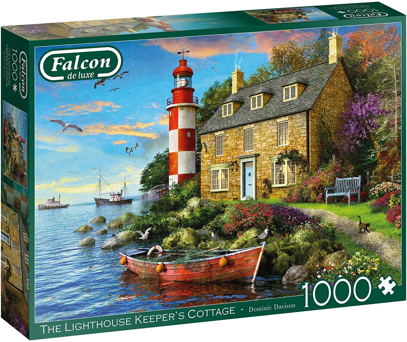 The Lighthouse Keeper's Cottage – 1000 Piece Jigsaw Puzzle (Falcon De Luxe)