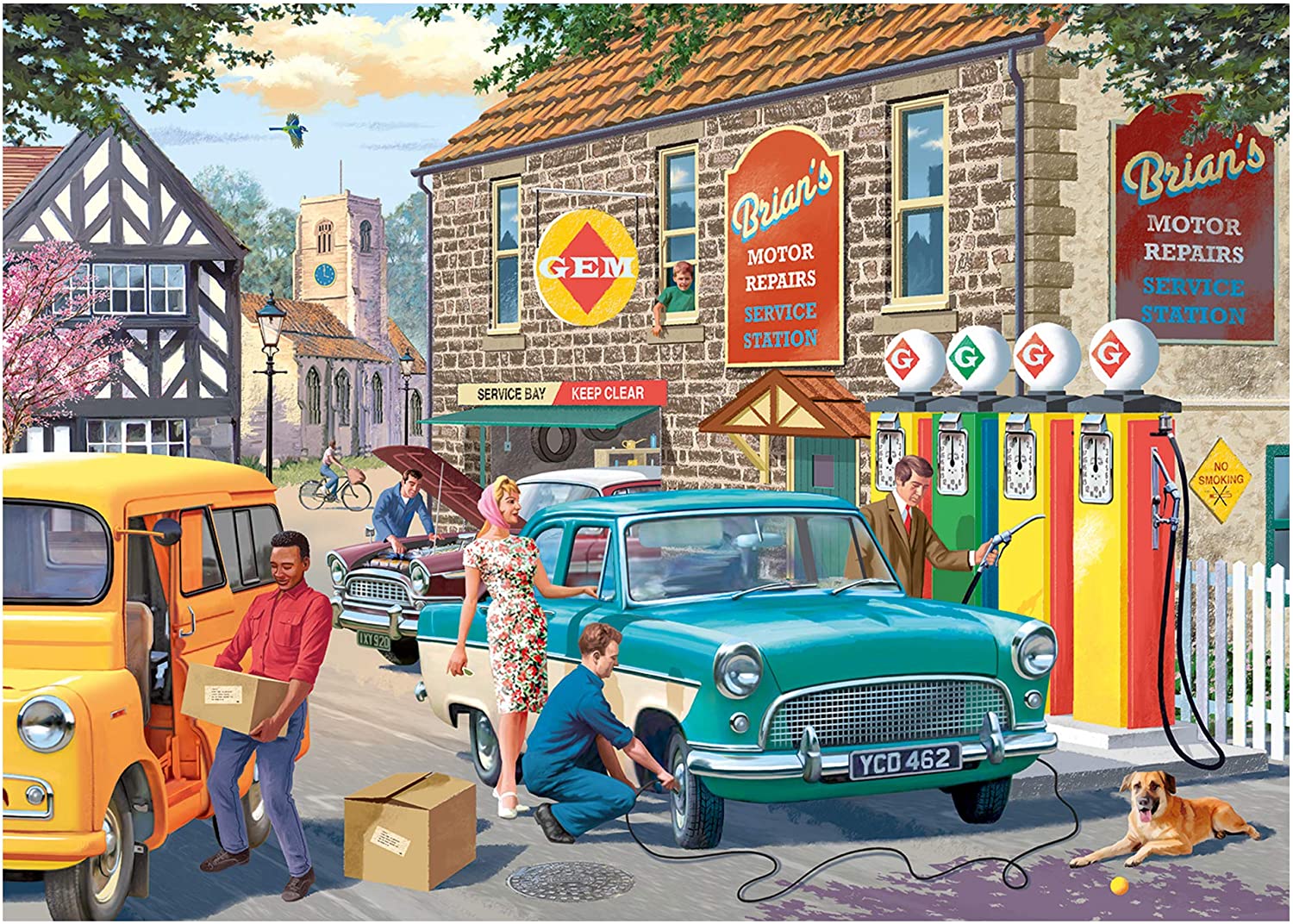 The Petrol Station – 1000 Piece Jigsaw Puzzle (Falcon De Luxe)