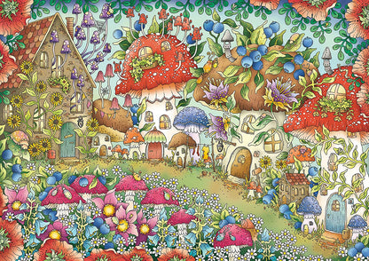 Ravensburger - Floral Mushroom Houses - 1000 Piece Jigsaw Puzzle