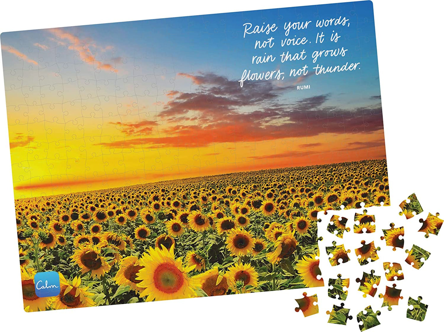 Spin Master - Calm Puzzle - Sunflower Fields - 300 Piece Jigsaw Puzzle