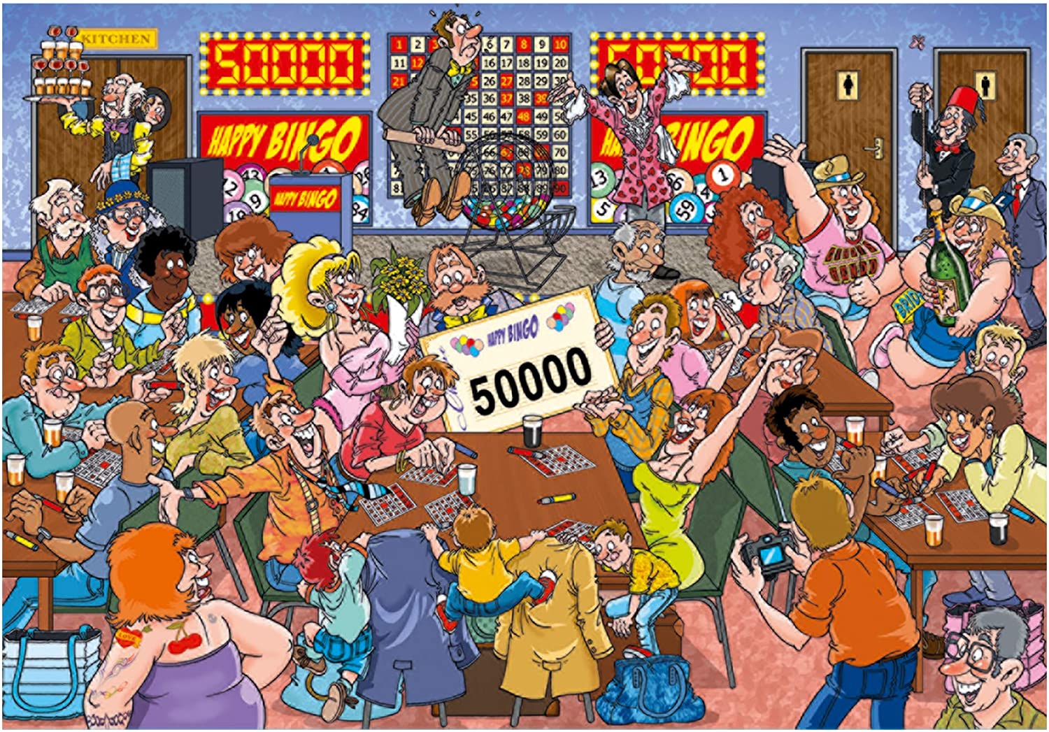 Wasgij Mystery 19: Bingo Blunder! – 1000 Piece Jigsaw Puzzle (Wasgij)