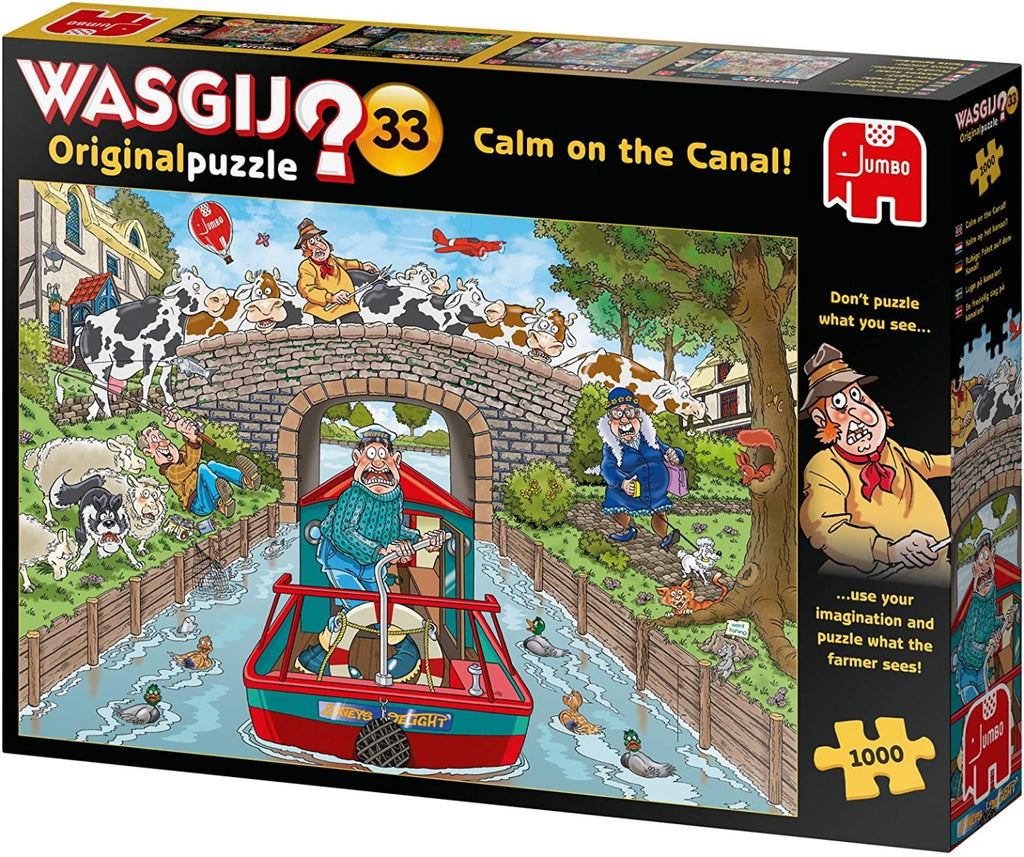 Wasgij Original 33: Calm On The Canal – 1000 Piece Jigsaw Puzzle (Wasgij)