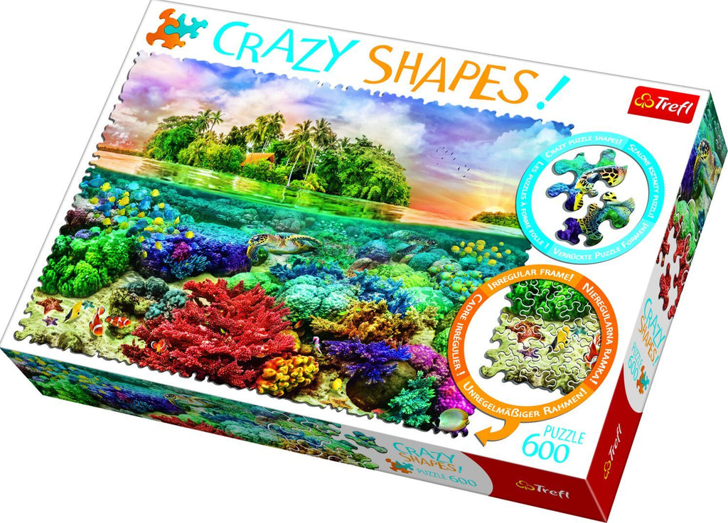Crazy Shapes: Tropical Island – 600 Piece Jigsaw Puzzle (Trefl)