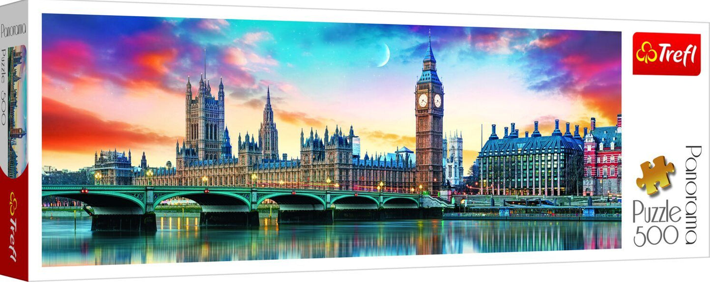 Trefl - Big Ben & Palace of Westminster - 500 Piece Panoramic Jigsaw Puzzle