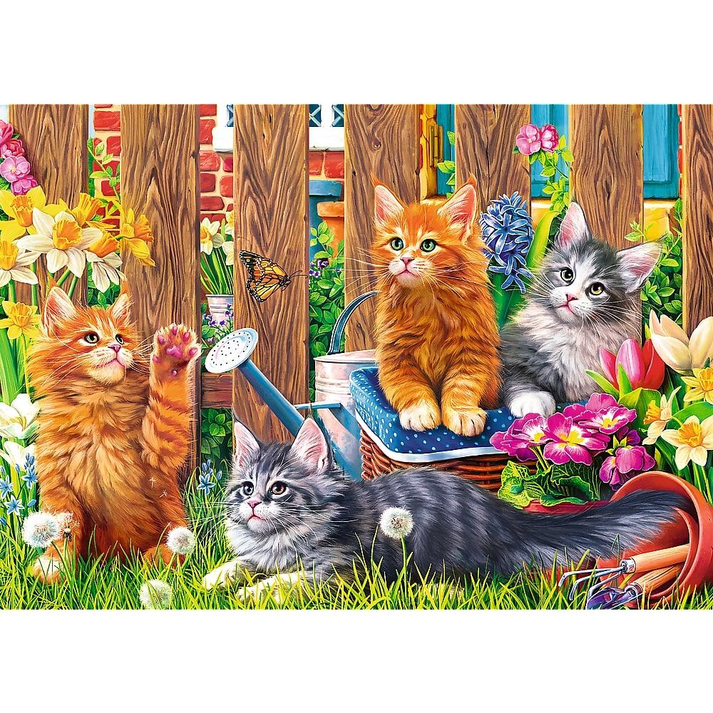 Kittens In The Garden – 500 Piece Jigsaw Puzzle (Trefl)