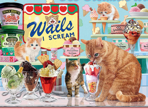 Artwork: The Cat that got the Cream – 500 Piece Jigsaw Puzzle (Ravensburger)