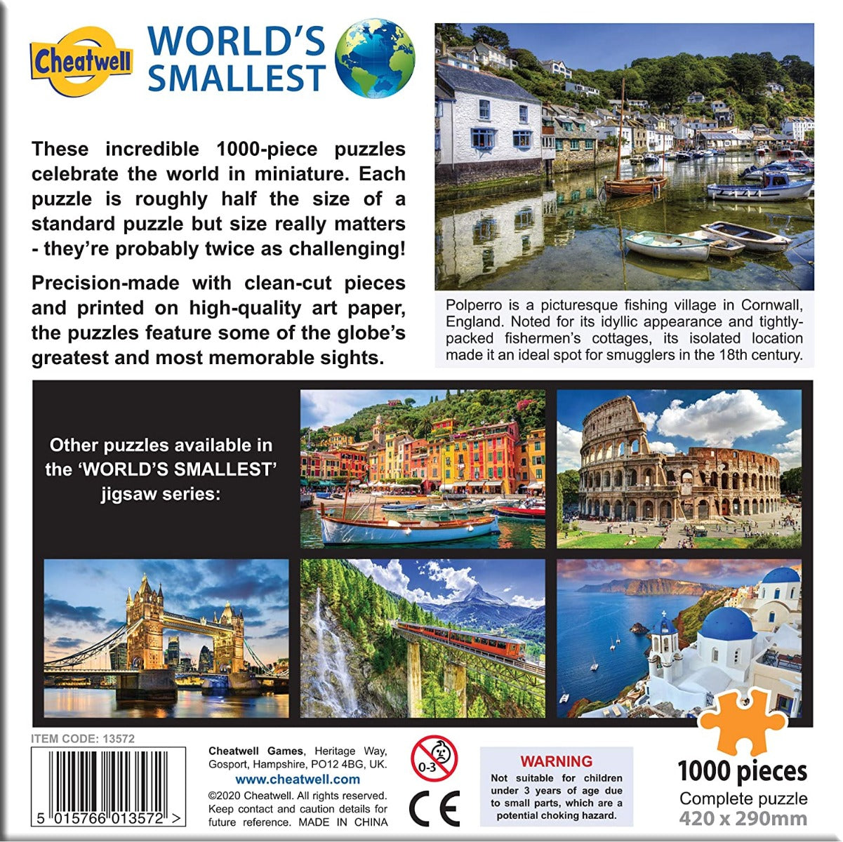 World's Smallest Puzzles - Polperro - 1000 Piece Jigsaw Puzzle