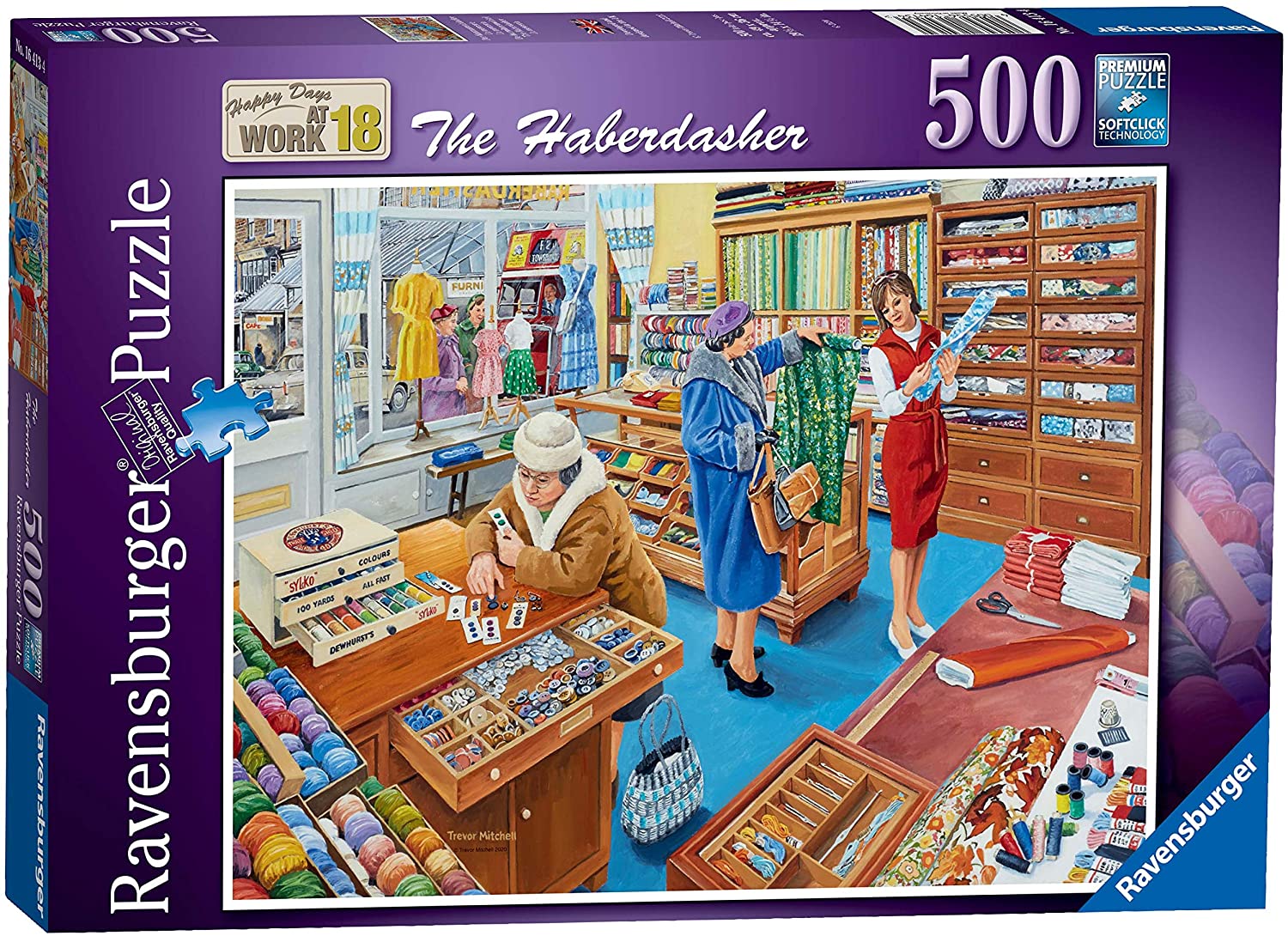 Happy Days at Work The Haberdasher – 500 Piece Jigsaw Puzzle (Ravensburger)
