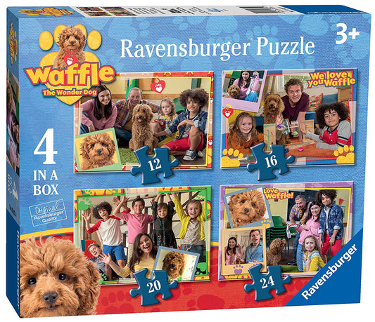 Ravensburger 3035 Waffle The Wonder Dog 4 In A Box (12, 16, 20, 24 piece) Jigsaw Puzzles