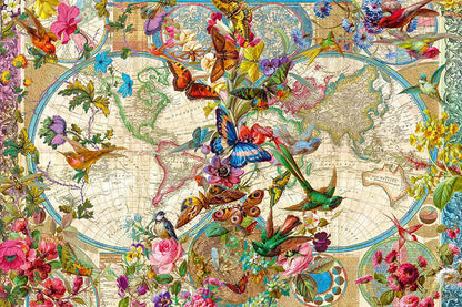 Ravensburger - Flora Fauna World Map - 3000 Piece Jigsaw Puzzle