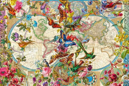 Ravensburger - Flora Fauna World Map - 3000 Piece Jigsaw Puzzle