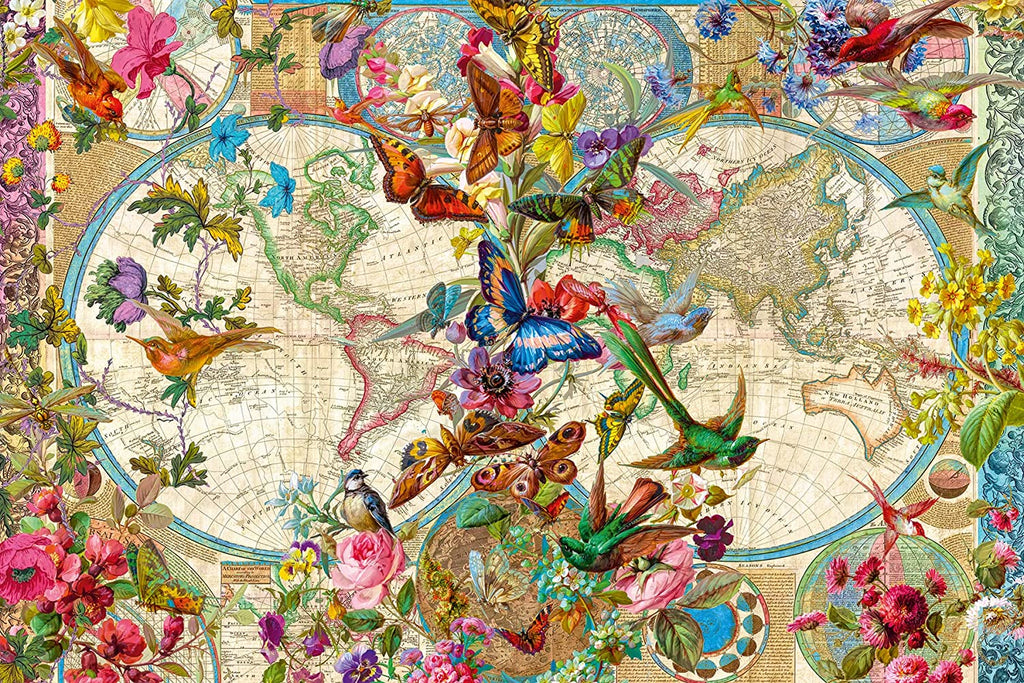 Flora Fauna World Map – 3000 Piece Jigsaw Puzzle (Ravensburger)