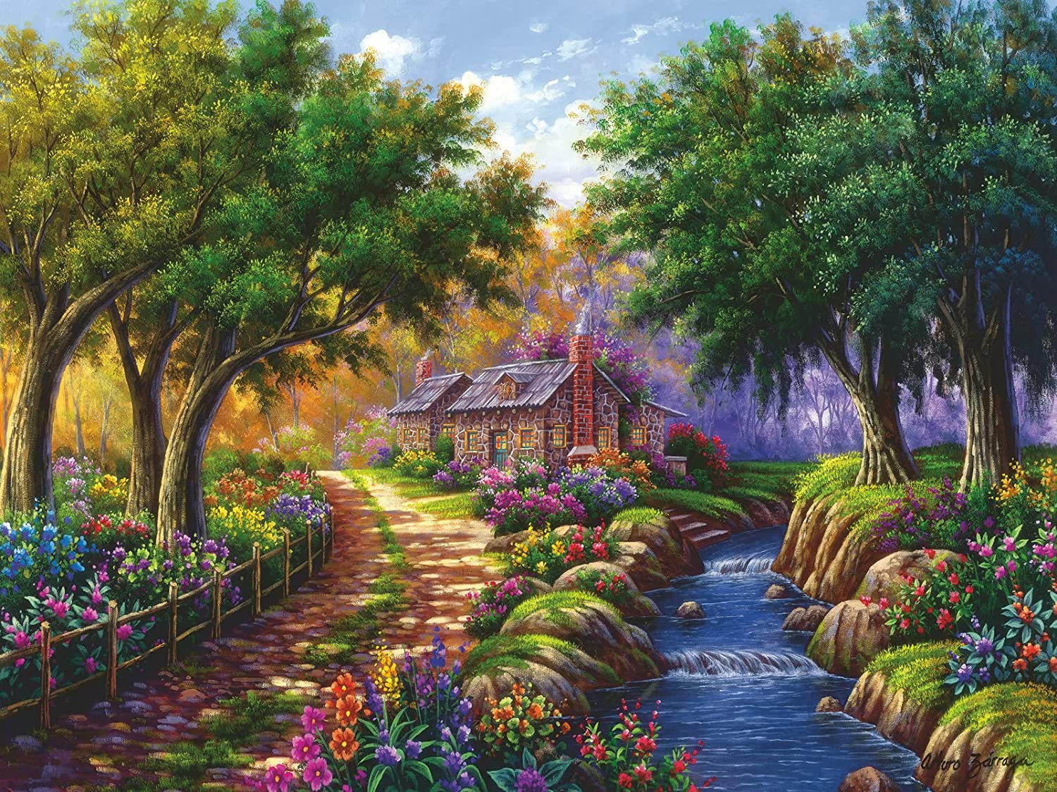 Ravensburger - Cottage by the River - 1500 Piece Jigsaw Puzzle
