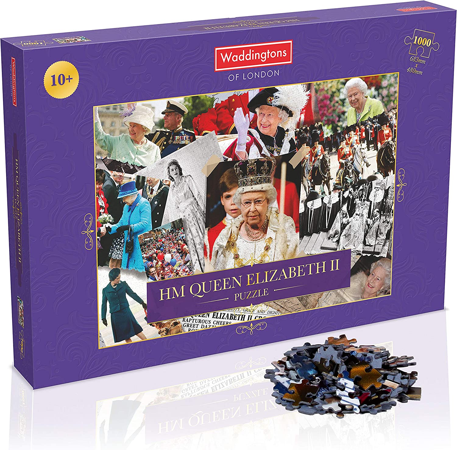 HM Queen Elizabeth II Montage – 1000 Piece Jigsaw Puzzle (Waddingtons)