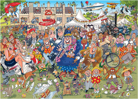 Wasgij Original 40: 25th Anniversary - The Garden Party – 2 x1000 Piece Jigsaw Puzzle (Wasgij)
