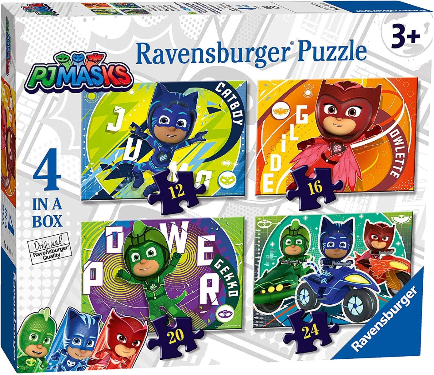 Ravensburger 5058 PJ Masks 4 In Box (12, 16, 20, 24 Piece) Jigsaw Puzzles