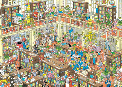 Jan Van Haasteren - The Library - 1000 Piece Jigsaw Puzzle