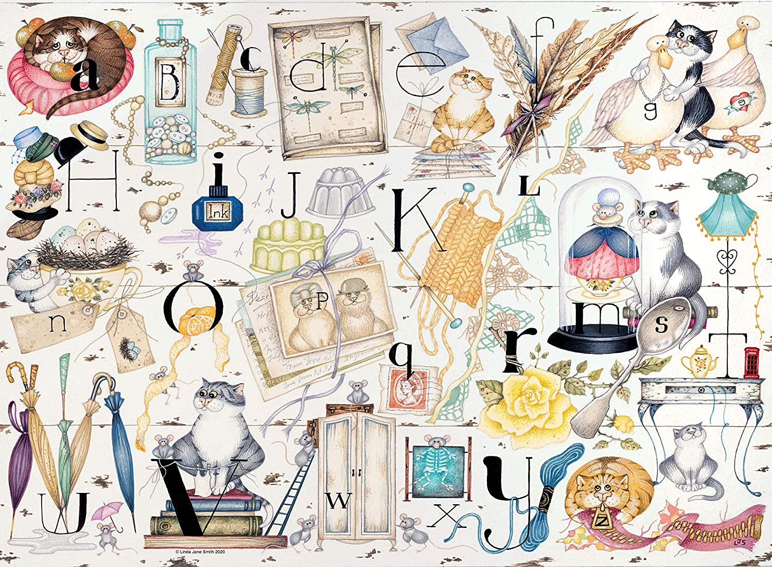 Crazy Cats Alphabet – 500 Piece Jigsaw Puzzle (Ravensburger)