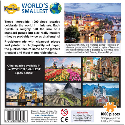 World's Smallest Puzzles - Prague Bridges - 1000 Piece Jigsaw Puzzle