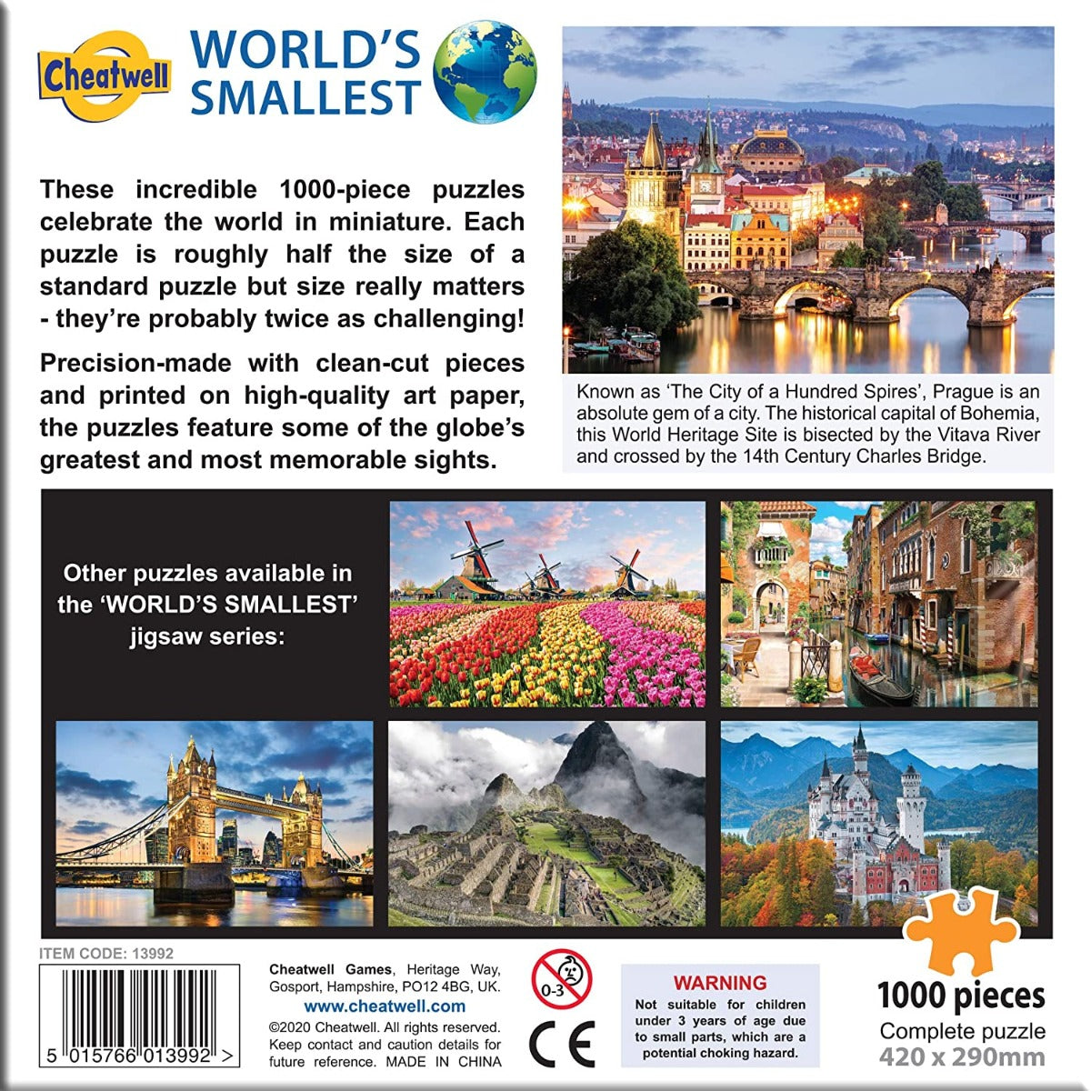 Prague Bridges – 1000 Piece Jigsaw Puzzle (World's Smallest Puzzles)