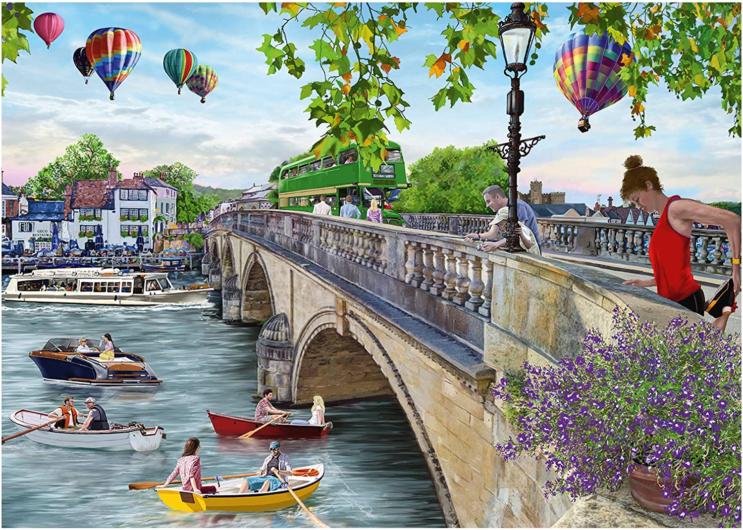 Looking Across The River – 500 Piece Jigsaw Puzzle (Falcon De Luxe)