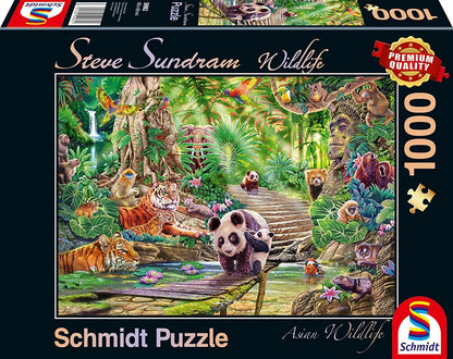 Schmidt - Steve Sundram: Asian Wildlife - 1000 Piece Jigsaw Puzzle