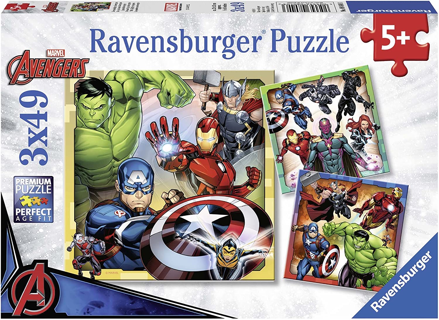 Avengers Assemble – 3 x 49 Piece Jigsaw Puzzles (Ravensburger)