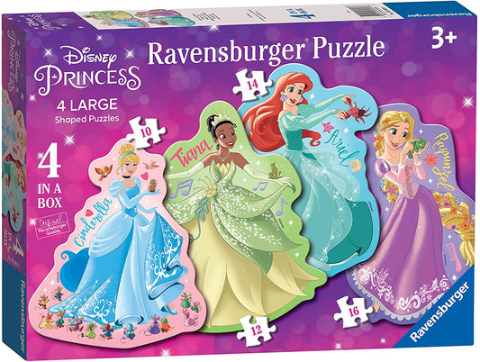 Ravensburger - Disney Princess - Four Large 10, 12, 14, 16 Piece Jigsaw Puzzle