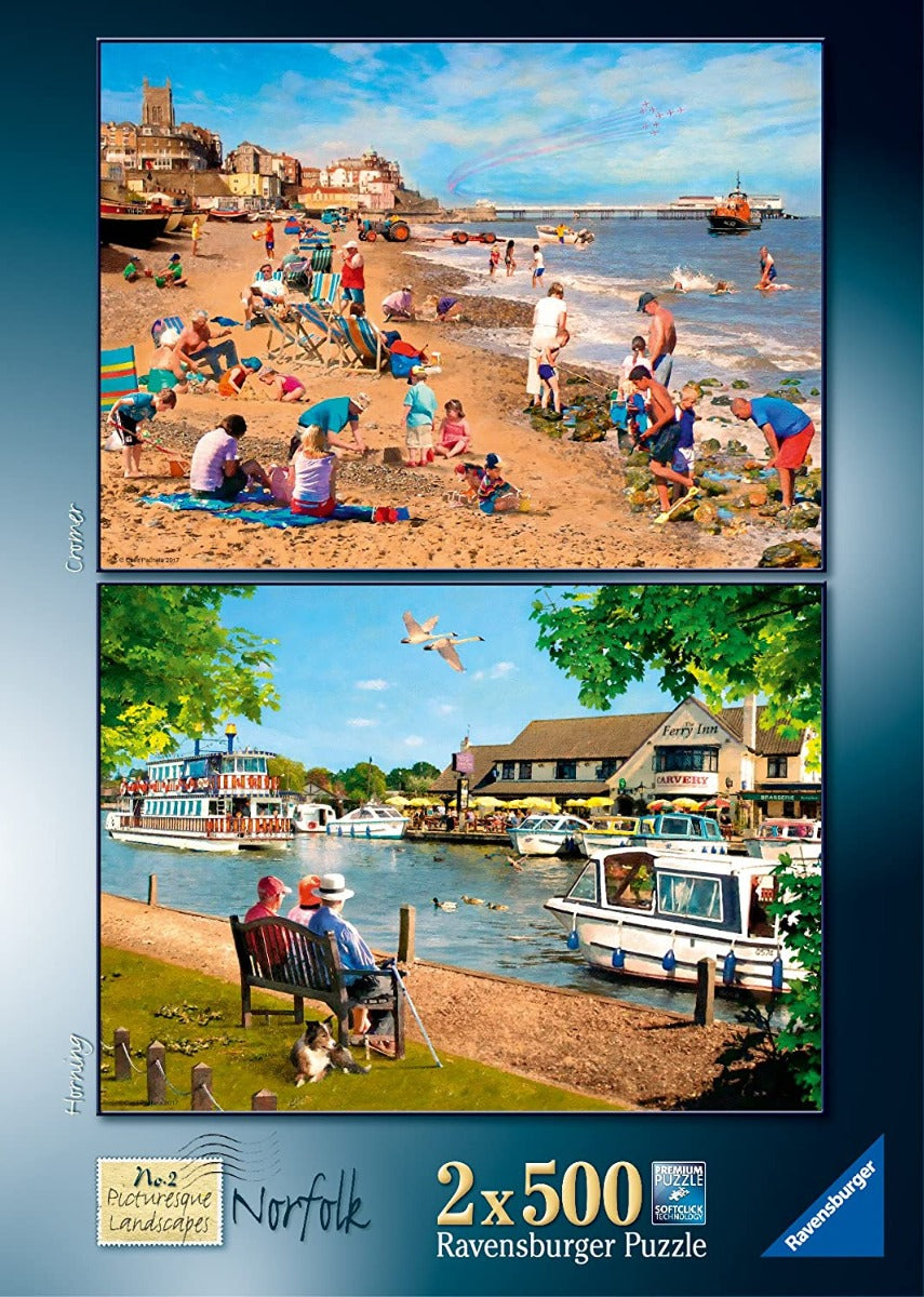 Ravensburger - Picturesque Norfolk -  2 x 500 Piece Jigsaw Puzzles
