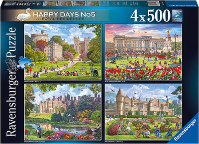 Happy Days No 4, Royal Residences – 4 x 500 Piece Jigsaw Puzzles (Ravensburger)