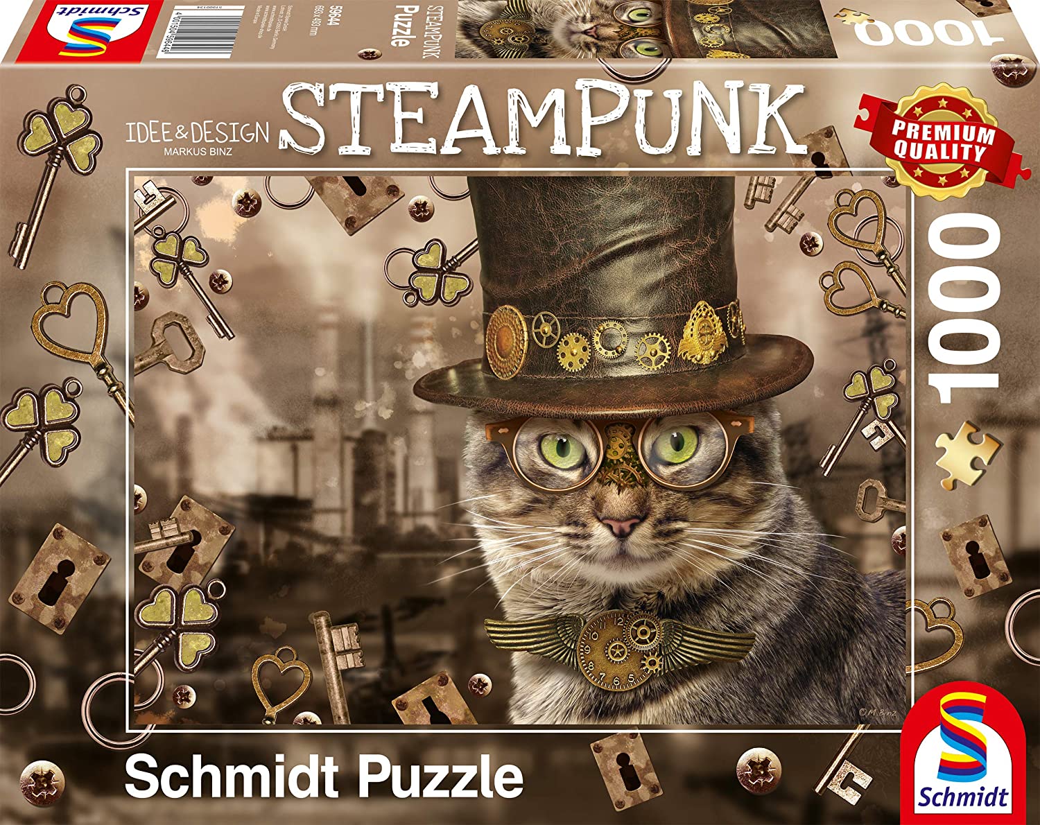 Steampunk Cat – 1000 Piece Jigsaw Puzzle (Schmidt)