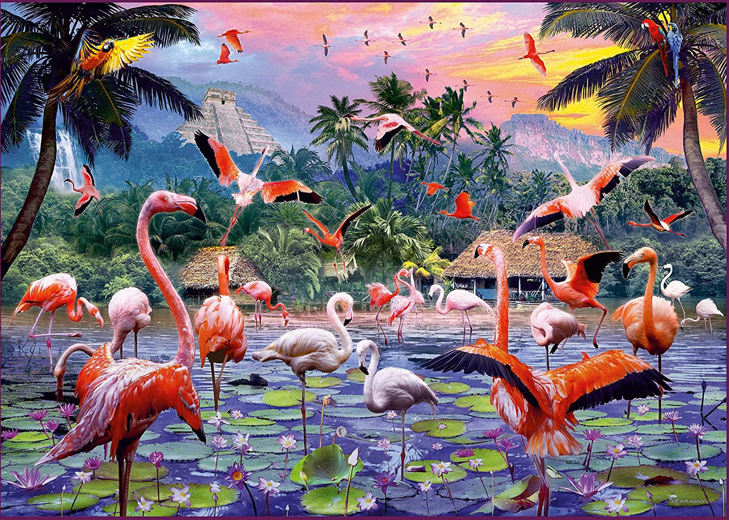 Ravensburger - Pink Flamingoes - 1000 Piece Jigsaw Puzzle