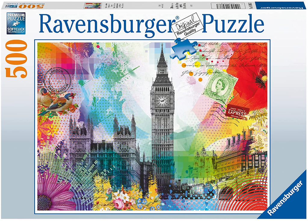 London Postcard – 500 Piece Jigsaw Puzzle (Ravensburger)