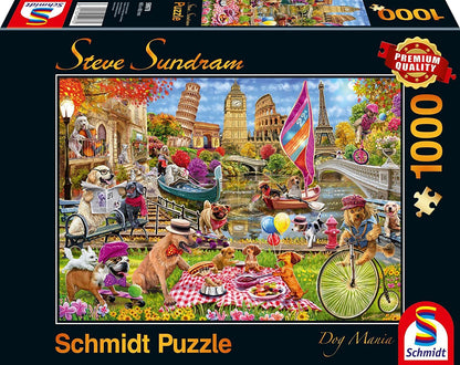 Schmidt - Steve Sundram: Dog Mania - 1000 Piece Jigsaw Puzzle