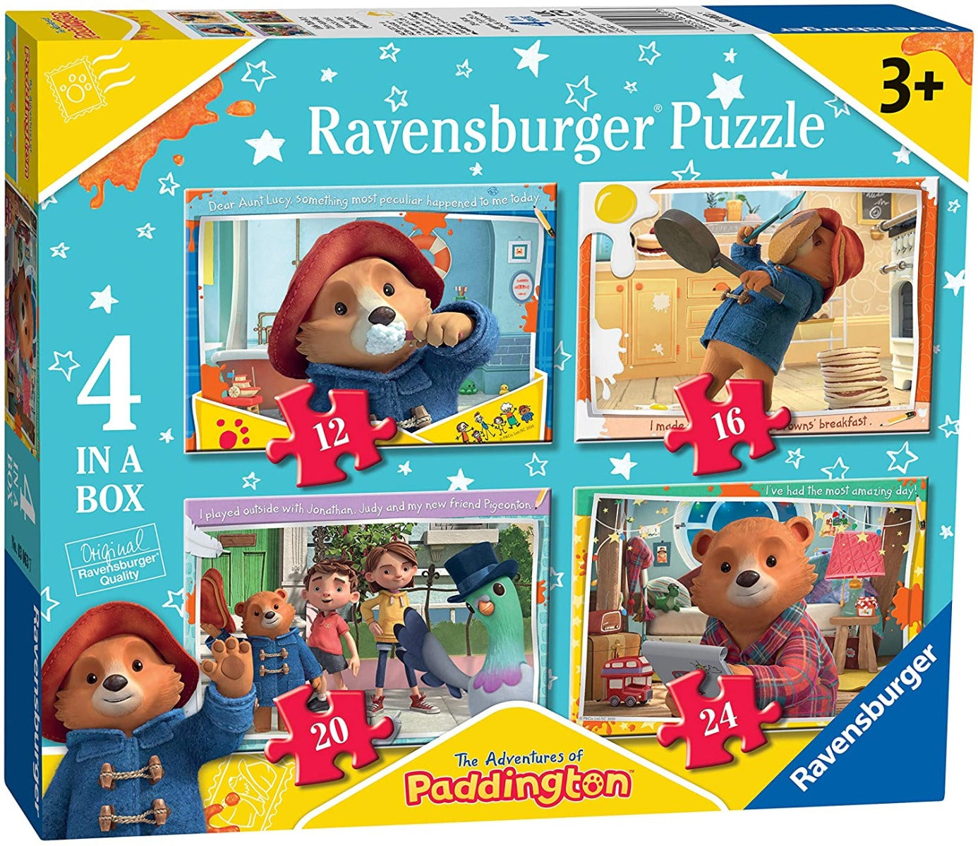 Ravensburger The Adventures Of Paddington - 4 In Box (12, 16, 20, 24 Piece) Jigsaw Puzzles