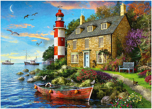 Falcon De Luxe - The Lighthouse Keeper's Cottage - 1000 Piece Jigsaw Puzzle