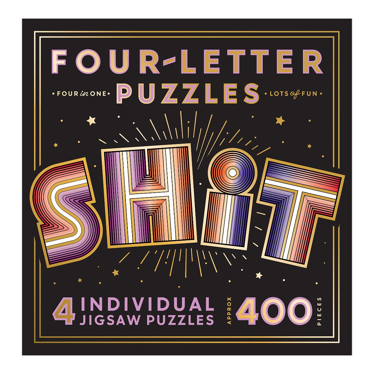 Galison - Knock Knock "Sh*t" Four-Letter - 400 Piece Jigsaw Puzzles