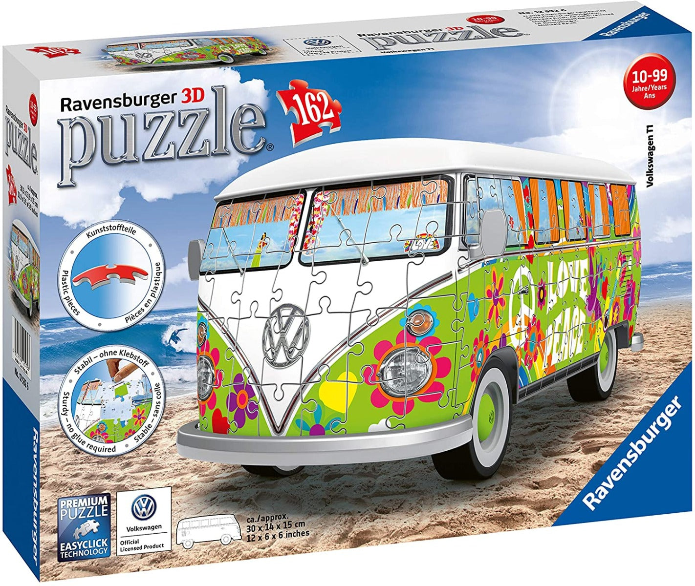 VW Camper Van Woodstock 50th Anniversary – 162 Piece Jigsaw Puzzle (Ravensburger)